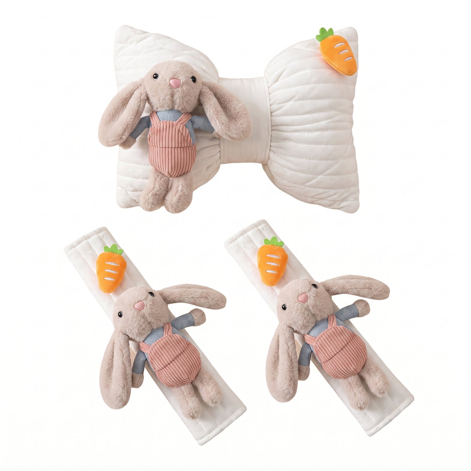 Cute Rabbit Car Headrest & Neck Pillow Set - Image 7